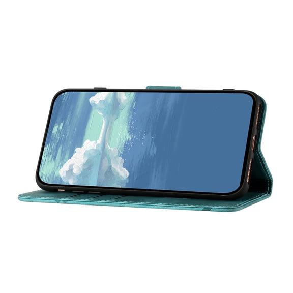 For Huawei Pura 70 Pro/70 Pro+ Line Pattern Skin Feel Leather Phone Case(Light Blue)