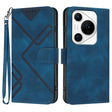 For Huawei Pura 70 Pro/70 Pro+ Line Pattern Skin Feel Leather Phone Case(Royal Blue) - Huawei Cases by PMC Jewellery | Online Shopping South Africa | PMC Jewellery | Buy Now Pay Later Mobicred
