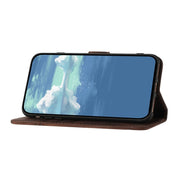 For Huawei Pura 70 Line Pattern Skin Feel Leather Phone Case(Coffee)