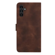 For Samsung Galaxy S23 FE 5G Line Pattern Skin Feel Leather Phone Case(Coffee)