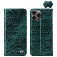 For iPhone 16 Pro Max Fierre Shann Crocodile Texture Magnetic Genuine Leather Phone Case(Green) - free shipping - PMC Jewellery - Order now!