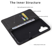 For iPhone 16 Plus Fierre Shann Crocodile Texture Magnetic Genuine Leather Phone Case(Black)