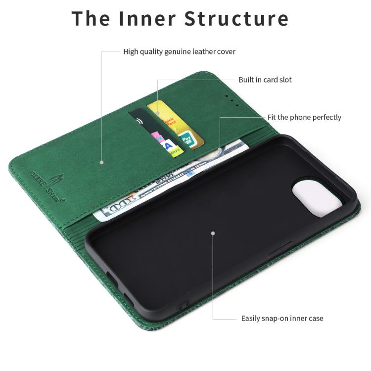 For iPhone 16e Fierre Shann Crocodile Texture Magnetic Genuine Leather Phone Case(Green)