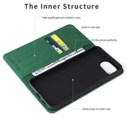 For iPhone 16e Fierre Shann Crocodile Texture Magnetic Genuine Leather Phone Case(Green)