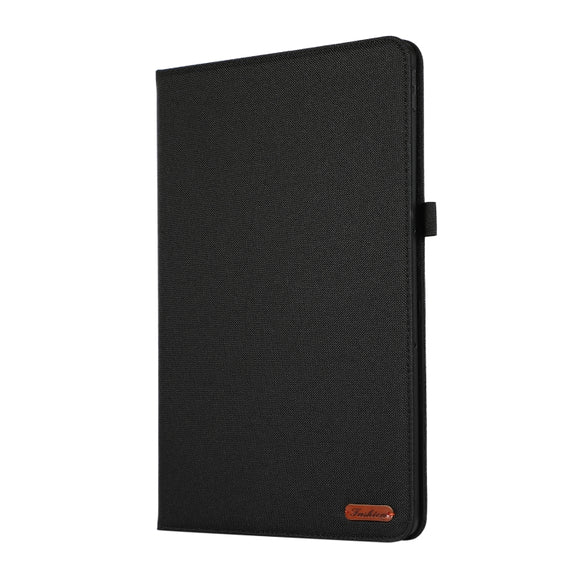 For Lenovo Tab P12 Horizontal Flip TPU + Fabric PU Leather Tablet Case(Black)