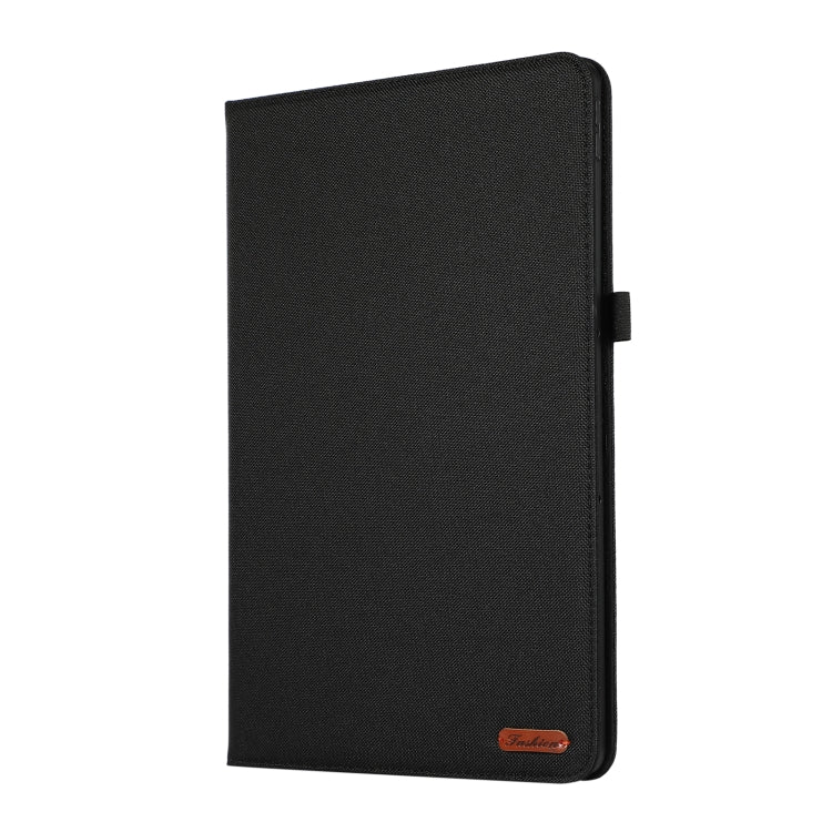 For Lenovo Tab P12 Horizontal Flip TPU + Fabric PU Leather Tablet Case(Black)