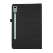 For Lenovo Tab P12 Horizontal Flip TPU + Fabric PU Leather Tablet Case(Black)