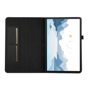 For Lenovo Tab P12 Horizontal Flip TPU + Fabric PU Leather Tablet Case(Black)