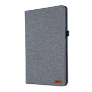 For Lenovo Tab P12 Horizontal Flip TPU + Fabric PU Leather Tablet Case(Dark Blue)