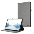For Lenovo Tab P12 Horizontal Flip TPU + Fabric PU Leather Tablet Case(Grey) - Lenovo by PMC TechLife | Online Shopping South Africa | PMC TechLife | Buy Now Pay Later Mobicred