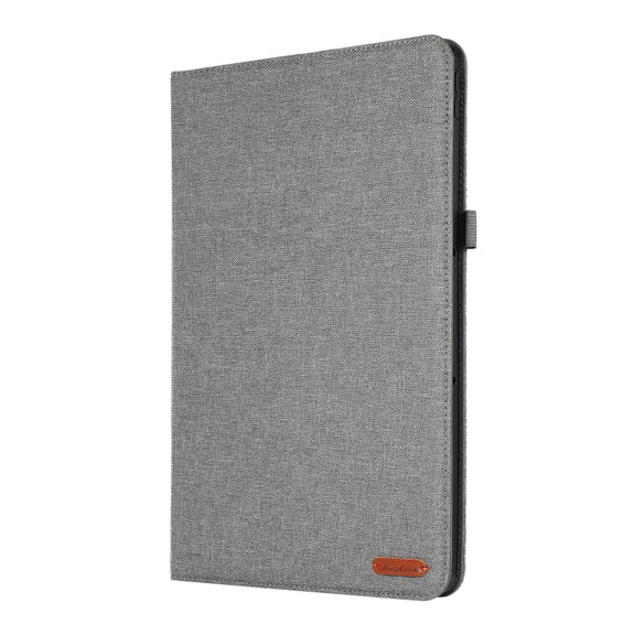 For Lenovo Tab P12 Horizontal Flip TPU + Fabric PU Leather Tablet Case(Grey)