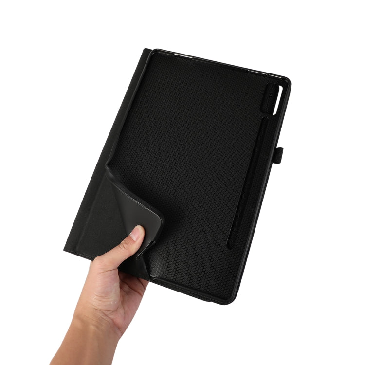 For Lenovo Tab P12 Horizontal Flip TPU + Fabric PU Leather Tablet Case(Grey)
