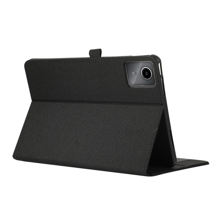 For Lenovo Tab M11 / Xiaoxin Pad 11 2024 Horizontal Flip TPU + Fabric PU Leather Tablet Case(Black)