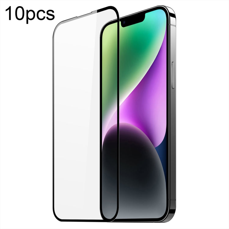 For iPhone 15 Plus 10pcs DUX DUCIS 0.33mm 9H Medium Alumina Tempered Glass Film