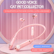 K1692 Meow Planet Neck-mounted Noise Reduction Sports Bluetooth Earphones(Black)