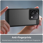 For Xiaomi Redmi Note 13 5G Brushed Texture Carbon Fiber TPU Phone Case(Black)
