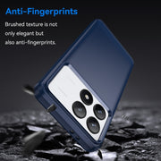 For Xiaomi Redmi K70 Pro Brushed Texture Carbon Fiber TPU Phone Case(Blue)