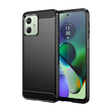 For Motorola Moto G54 Global Brushed Texture Carbon Fiber TPU Phone Case(Black) - Motorola Cases by PMC TechLife | Online Shopping South Africa | PMC TechLife | Buy Now Pay Later Mobicred