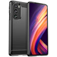 For Motorola Edge 30 Pro Brushed Texture Carbon Fiber TPU Phone Case(Black) - Motorola Cases by PMC TechLife | Online Shopping South Africa | PMC TechLife | Buy Now Pay Later Mobicred