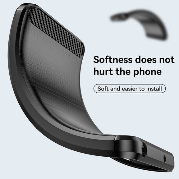 For Motorola Edge 30 Pro Brushed Texture Carbon Fiber TPU Phone Case(Black)