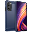 For Motorola Edge 30 Pro Brushed Texture Carbon Fiber TPU Phone Case(Blue) - Motorola Cases by PMC TechLife | Online Shopping South Africa | PMC TechLife | Buy Now Pay Later Mobicred