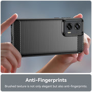 For Motorola Moto G Stylus 5G 2024 Brushed Texture Carbon Fiber TPU Phone Case(Black)