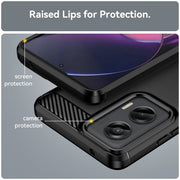 For Motorola Moto G Stylus 5G 2024 Brushed Texture Carbon Fiber TPU Phone Case(Black)