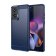 For Motorola Moto G Stylus 5G 2024 Brushed Texture Carbon Fiber TPU Phone Case(Blue) - Motorola Cases by PMC TechLife | Online Shopping South Africa | PMC TechLife | Buy Now Pay Later Mobicred