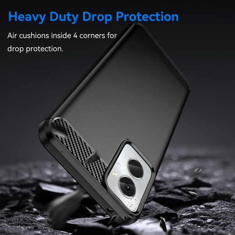 For Motorola Moto G Power 2024 Brushed Texture Carbon Fiber TPU Phone Case(Black)