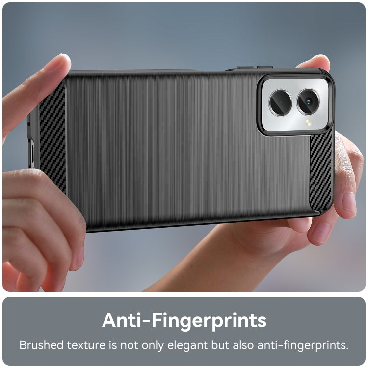 For Motorola Moto G Power 2024 Brushed Texture Carbon Fiber TPU Phone Case(Black)