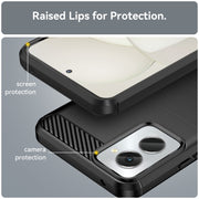 For Motorola Moto G Power 2024 Brushed Texture Carbon Fiber TPU Phone Case(Black)