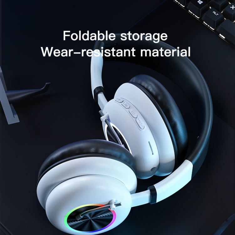 T&G KE-29 Foldable Wireless Headset with Microphone(White)