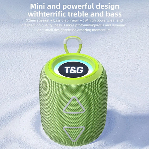 T&G TG655 Outdoor Portable TWS Wireless Bluetooth Speaker LED Light Stereo Subwoofer(Black)
