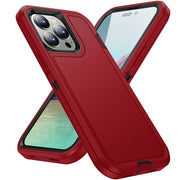 For iPhone 15 Pro Max Life Water-resistant Rugged Phone Case(Red + Black)