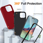 For iPhone 15 Pro Max Life Water-resistant Rugged Phone Case(Red + Black)