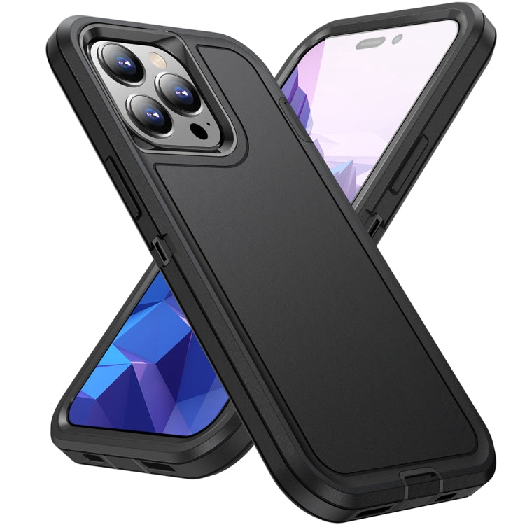 For iPhone 15 Pro Life Water-resistant Rugged Phone Case(Black)