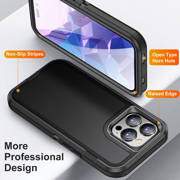 For iPhone 15 Pro Life Water-resistant Rugged Phone Case(Black)