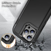 For iPhone 15 Pro Life Water-resistant Rugged Phone Case(Black)