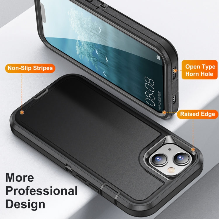 For iPhone 15 Life Water-resistant Rugged Phone Case(Black)
