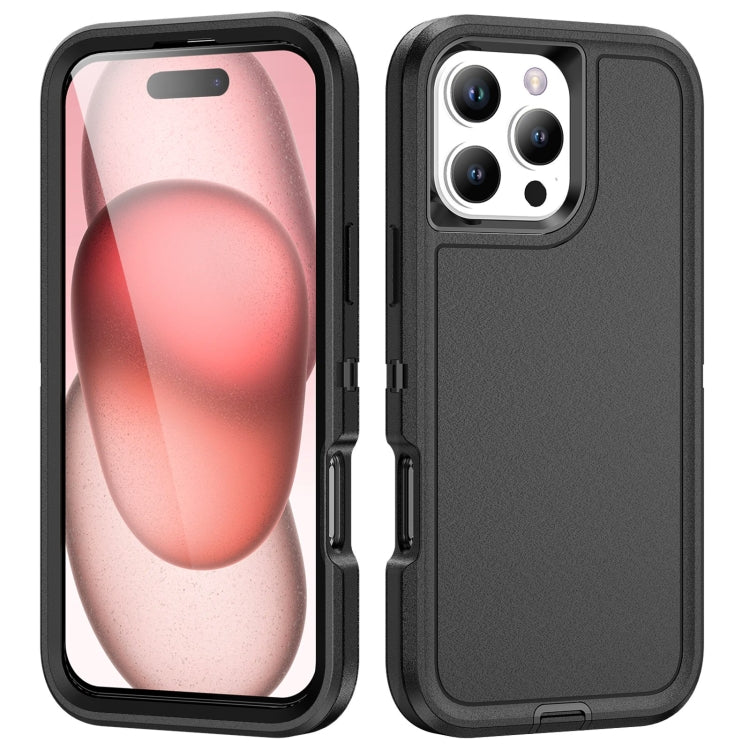 For iPhone 16 Pro Max Life Water-resistant Rugged Phone Case(Black)