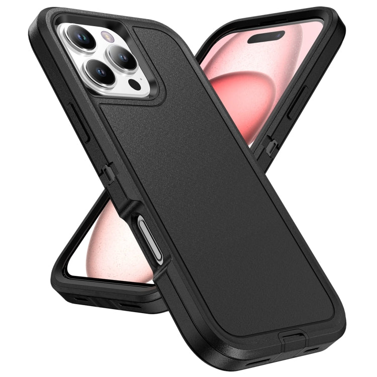 For iPhone 16 Pro Max Life Water-resistant Rugged Phone Case(Black)