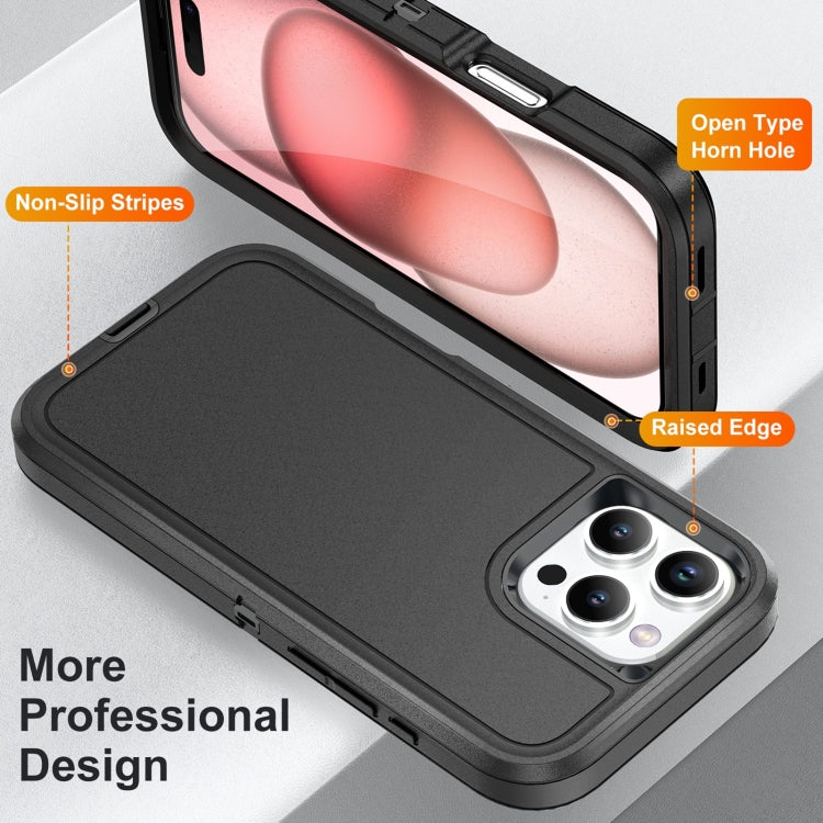 For iPhone 16 Pro Max Life Water-resistant Rugged Phone Case(Black)