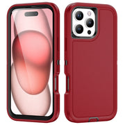 For iPhone 16 Pro Max Life Water-resistant Rugged Phone Case(Red + Black)