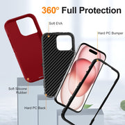 For iPhone 16 Pro Max Life Water-resistant Rugged Phone Case(Red + Black)