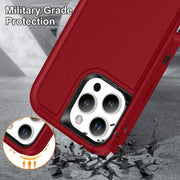 For iPhone 16 Pro Max Life Water-resistant Rugged Phone Case(Red + Black)