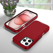 For iPhone 16 Pro Life Water-resistant Rugged Phone Case(Red + Black)