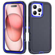 For iPhone 16 Pro Life Water-resistant Rugged Phone Case(Dark Blue + Royal Blue)