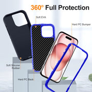 For iPhone 16 Pro Life Water-resistant Rugged Phone Case(Dark Blue + Royal Blue)