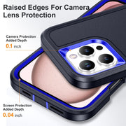 For iPhone 16 Pro Life Water-resistant Rugged Phone Case(Dark Blue + Royal Blue)
