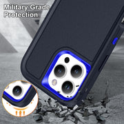 For iPhone 16 Pro Life Water-resistant Rugged Phone Case(Dark Blue + Royal Blue)